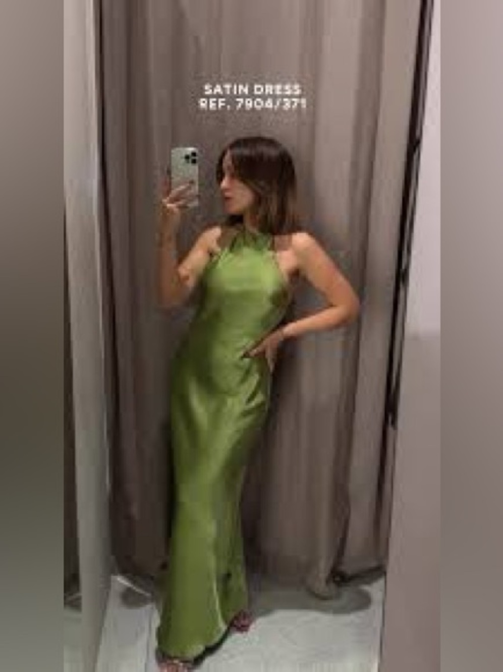 ZARA Satin Slip Dress with Spaghetti Straps NWT M - Picture 4 of 16